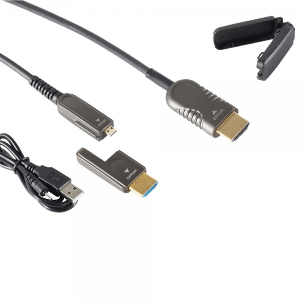 Goldkabel HDMI AOC mit Einzughilfe