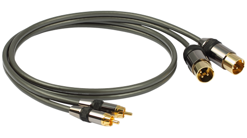 Goldkabel Profi Cinch (RCA) auf XLR Stereo