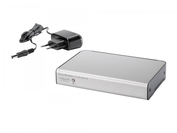 InAkustik Premium 4K HDMI Splitter 1 auf 2 High Speed mit Scaler